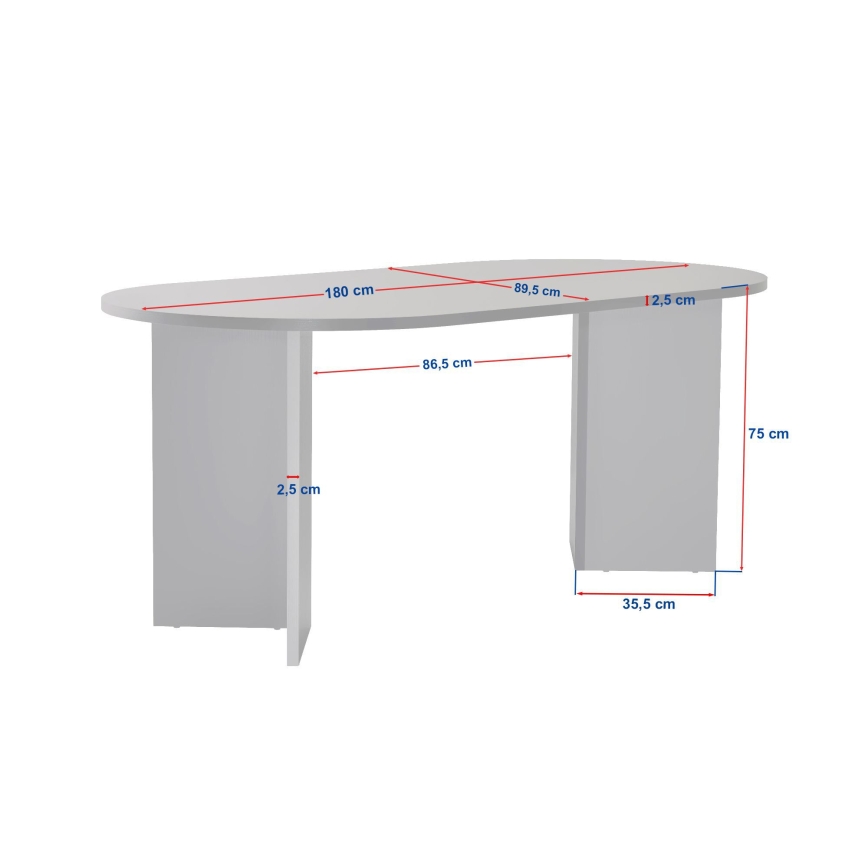 Söögilaud NEL 180x90 cm must