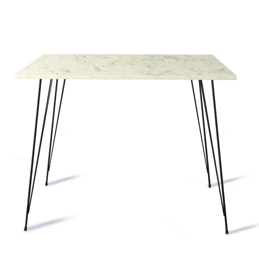Söögilaud SANDALF 75x90 cm valge/must