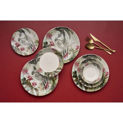 Sööginõude komplekt 24 osa värvikirev/keraamika