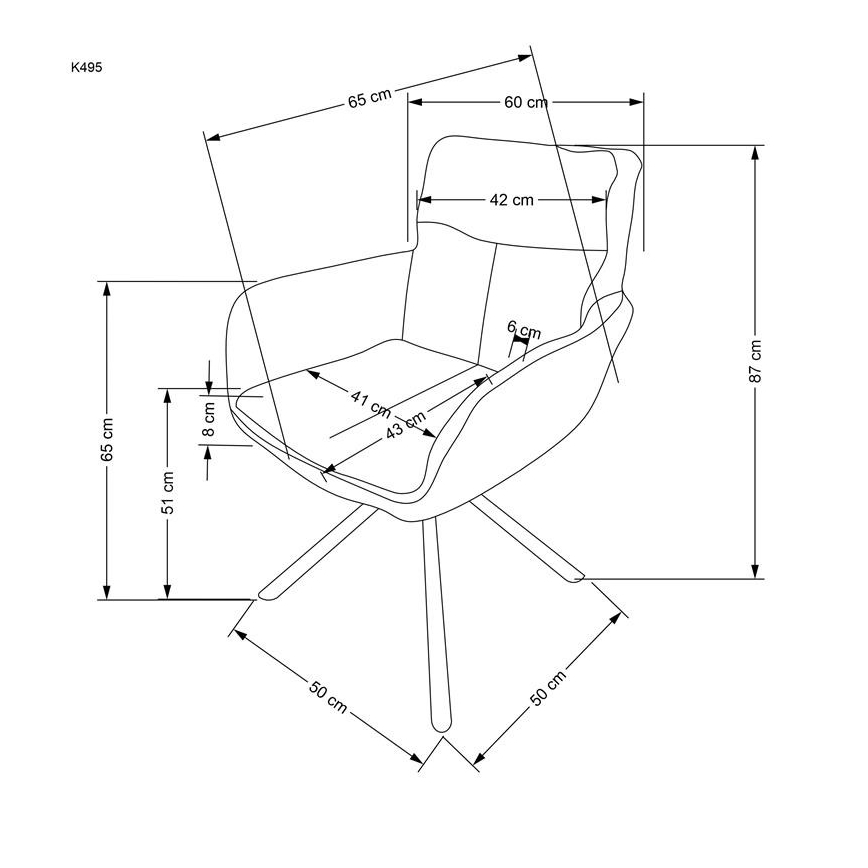 Söögitool HALSA, 1 tk, beež
