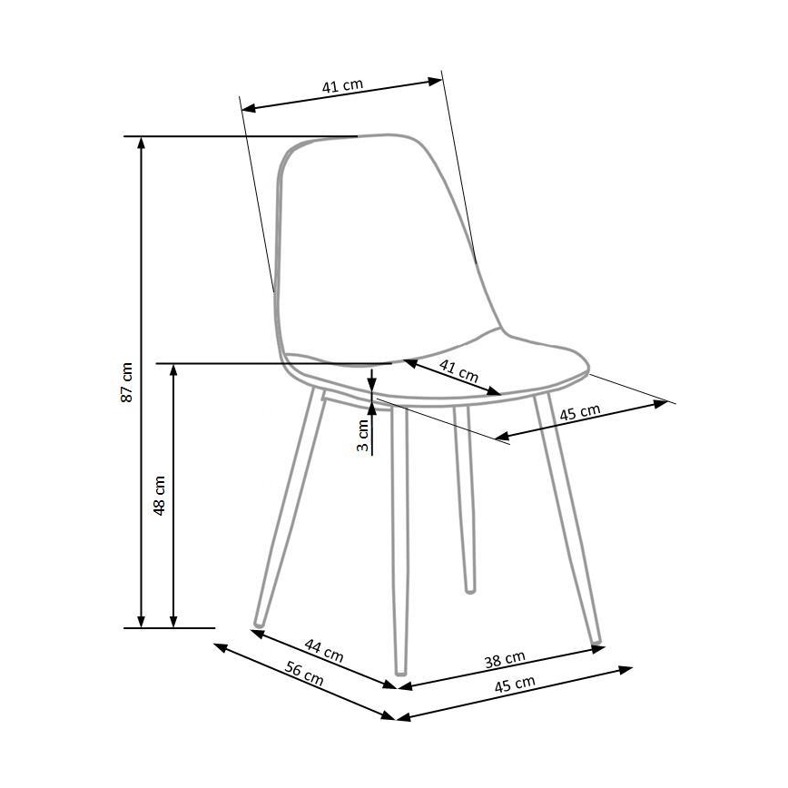Söögitool KINDREL, 1 tk, hall