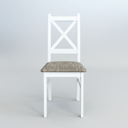 Söögitool NATE valge/pruun