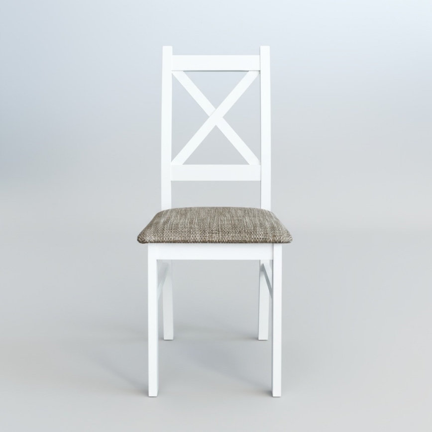 Söögitool NATE valge/pruun