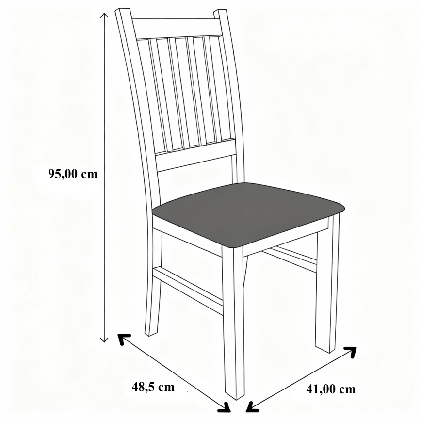 Söögitool SIMON pöök/oranž
