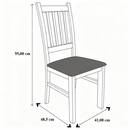 Söögitool SIMON pöök/tumehall