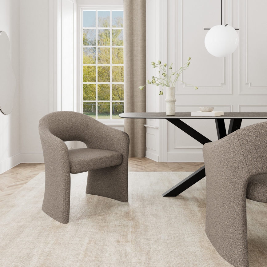 Käetugedega söögitool TORI, taupe