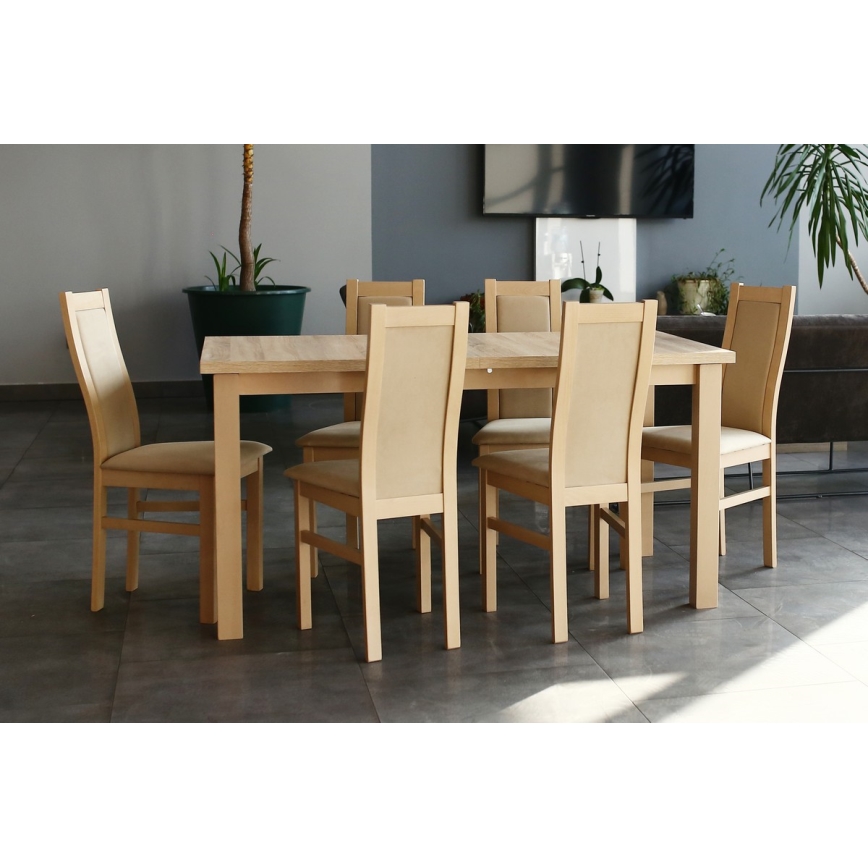 Söögitool ZOE pöök/kreemikas
