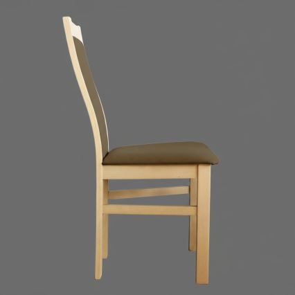 Söögitool ZOE tamm/tumepruun