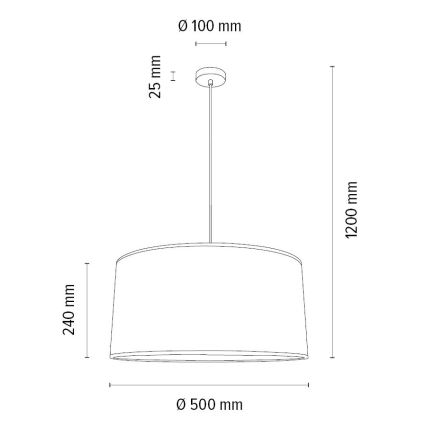 Lühter BENITA 1xE27/40W/230V kreemikas/tamm – FSC sertifitseeritud