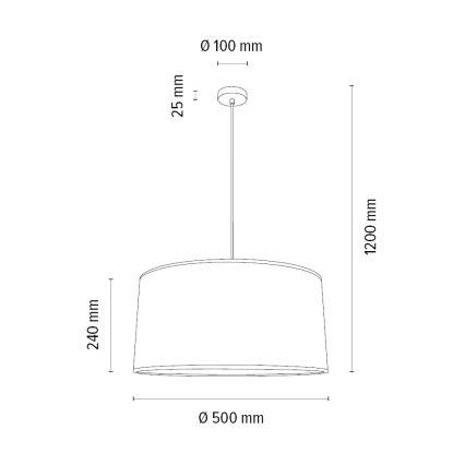 Lühter BENITA 1xE27/40W/230V pruun/tamm – FSC sertifitseeritud