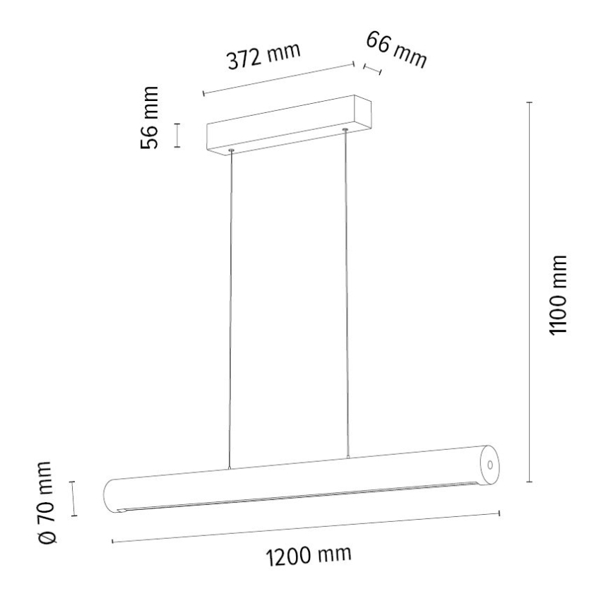 LED Hämardatav lühter CONOR LED/34,5W/230V tamm