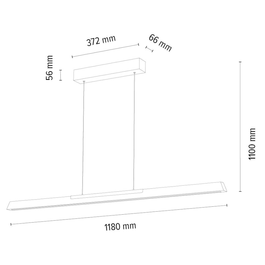 LED Hämardatav lühter JONAS LED/16,5W/230V tamm