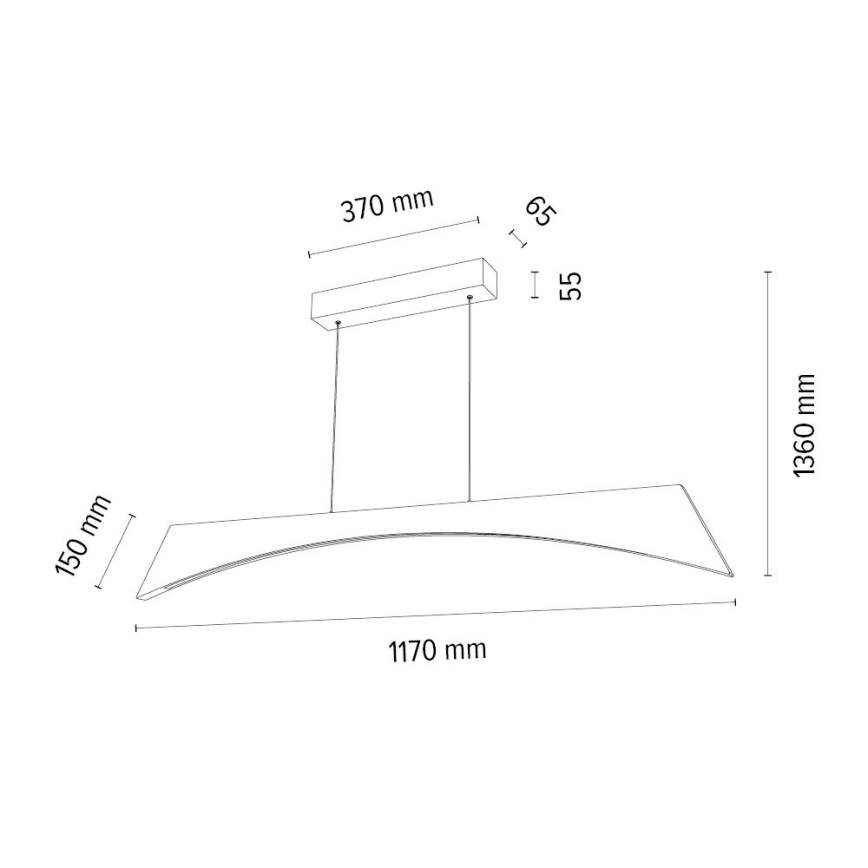 LED Hämardatav lühter ZIAD LED/14W/230V tamm – FSC sertifitseeritud