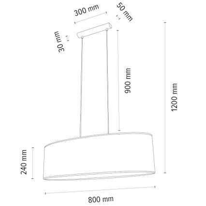 Lühter MERCEDES 2xE27/40W/230V pruun/tamm – FSC sertifitseeritud