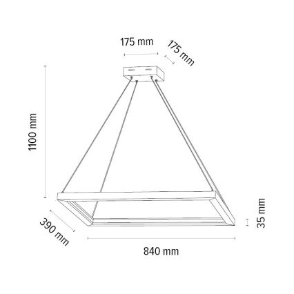 LED Hämardatav lühter LEGNO 2xLED/33W/230V tamm – FSC sertifitseeritud