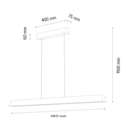 LED Hämardatav lühter DEROTT 3xLED/14W/230V tamm – FSC sertifitseeritud