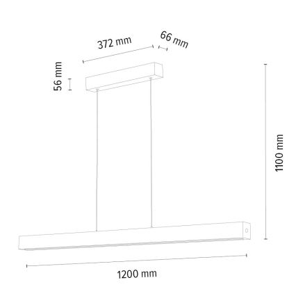 LED Hämardatav lühter LEON 3xLED/18W/230V tamm – FSC sertifitseeritud