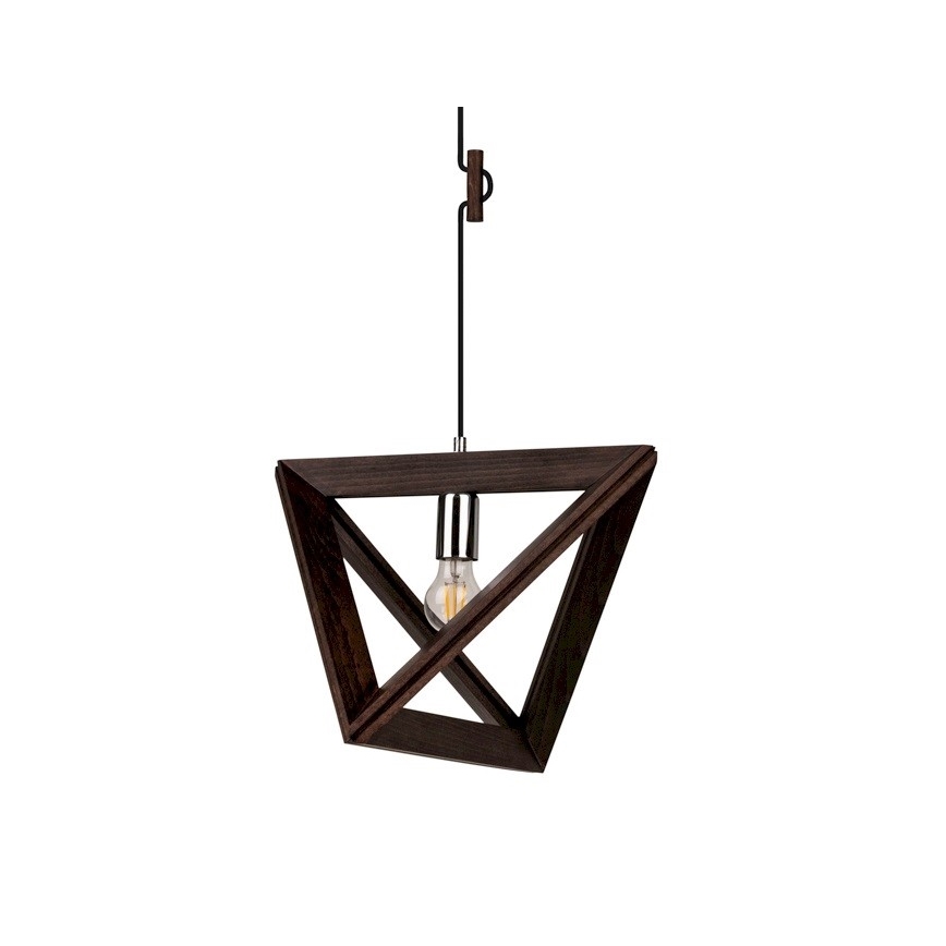 Lühter TRIGONON 1xE27/60W/230V pöök - FSC sertifitseeritud