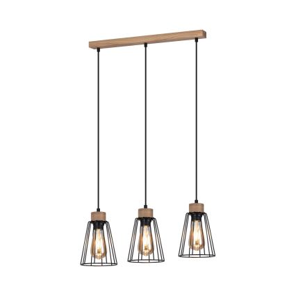 Spot-Light - Lühter ORAZIO 3xE27/60W/230V tamm