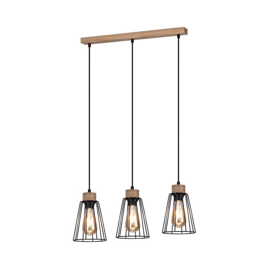 Spot-Light - Lühter ORAZIO 3xE27/60W/230V tamm