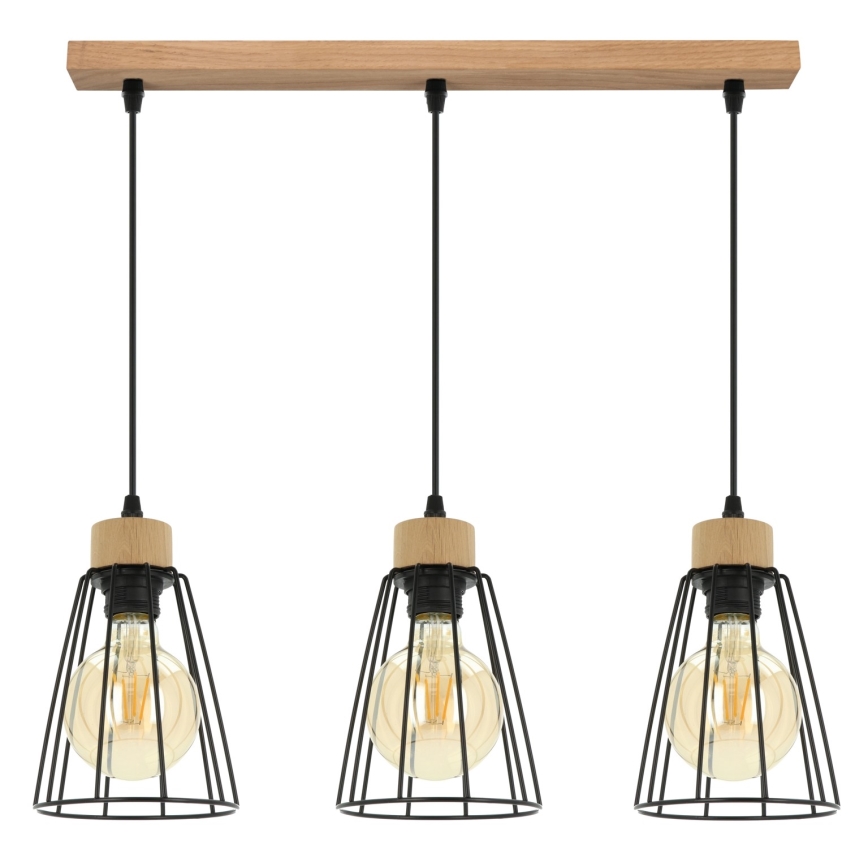 Spot-Light - Lühter ORAZIO 3xE27/60W/230V tamm