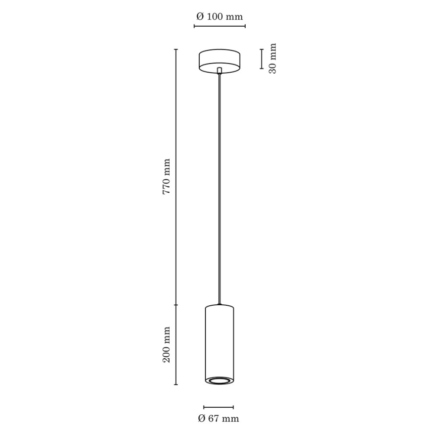 LED Lühter PIPE 1xGU10/5W/230V pöök - FSC sertifitseeritud