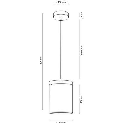 Lühter MONSUN 1xE27/60W/230V mänd - FSC sertifitseeritud