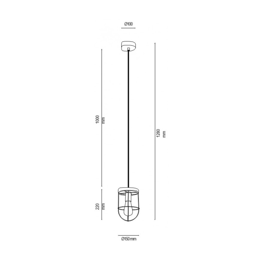 Lühter NETUNO 1xE27/60W/230V tamm