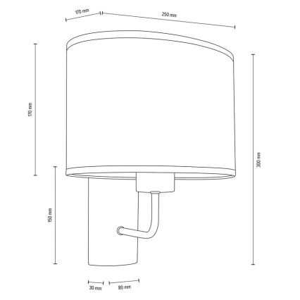 Seinavalgusti MERCEDES 1xE27/25W/230V pruun/tamm – FSC sertifitseeritud