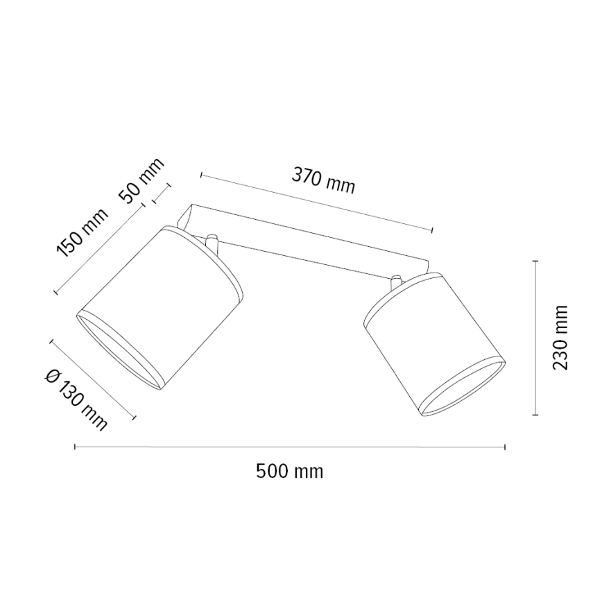 Kohtvalgusti BENITA 2xE27/25W/230V kreemikas/tamm – FSC sertifitseeritud