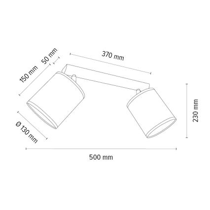 Kohtvalgusti BENITA 2xE27/25W/230V pruun/tamm – FSC sertifitseeritud