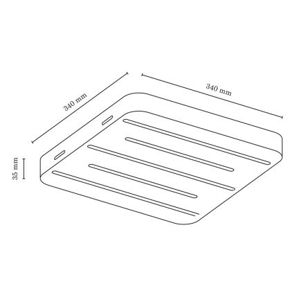 LED Laevalgusti NEELE 5xLED/3.9W/230V tamm - FSC sertifitseeritud