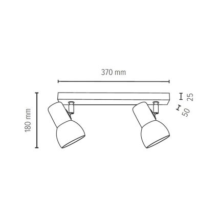 Kohtvalgusti SVENDA 2xE27/60W/230V tamm - FSC sertifitseeritud