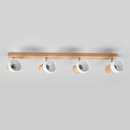 Suunatav laevalgusti SVENDA 4xE27/60W/230V tamm/valge