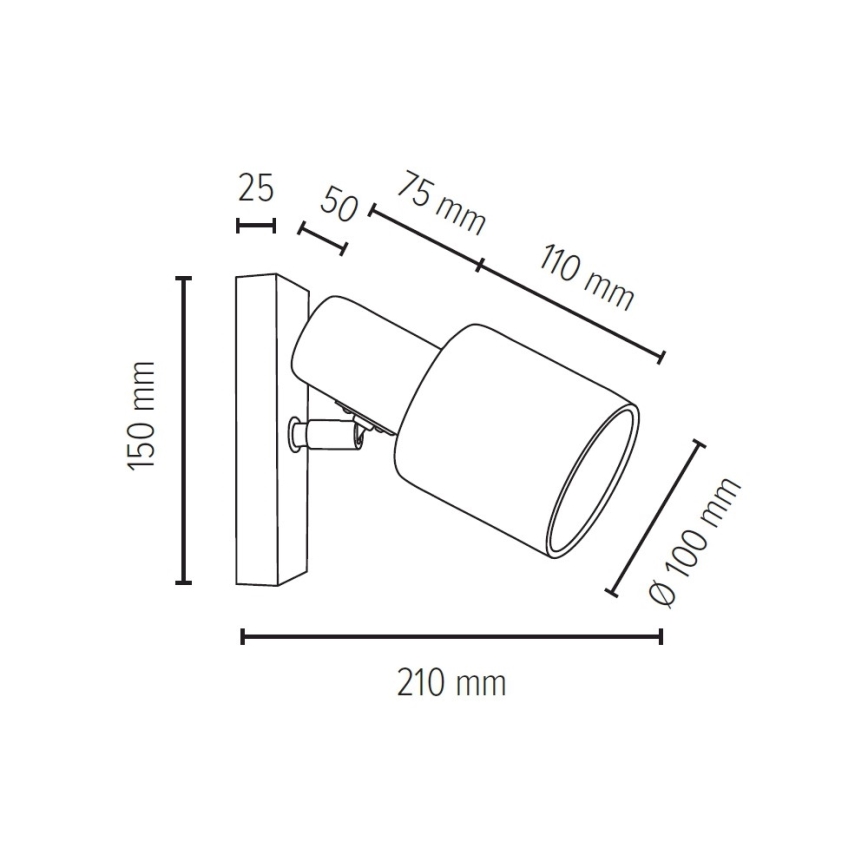 Kohtvalgusti seinale TREEHOUSE 1xE27/25W/230V tamm - FSC sertifitseeritud
