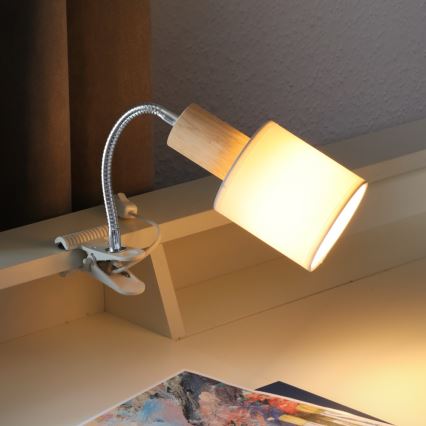 Lamp klamberkinnitusega TREEHOUSE 1xE27/25W/230V tamm - FSC sertifitseeritud