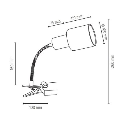Lamp klamberkinnitusega TREEHOUSE 1xE27/25W/230V tamm - FSC sertifitseeritud