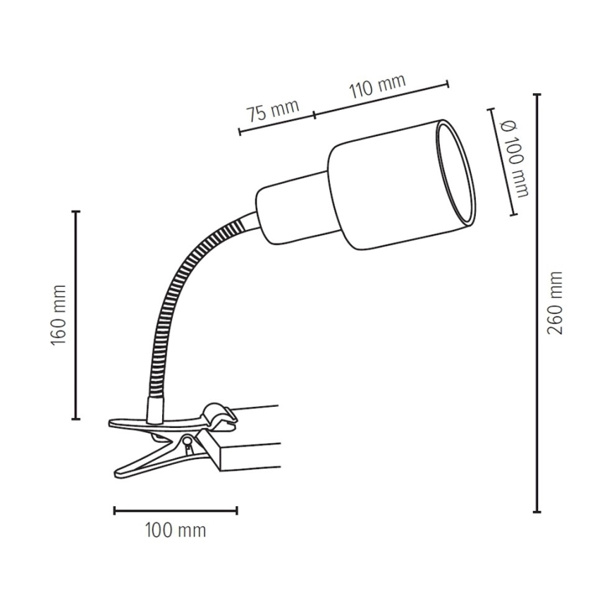 Lamp klamberkinnitusega TREEHOUSE 1xE27/25W/230V tamm - FSC sertifitseeritud