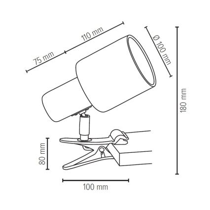 Lamp klamberkinnitusega TREEHOUSE 1xE27/25W/230V tamm - FSC sertifitseeritud