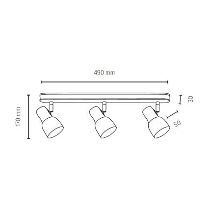 Kohtvalgusti SVANTJE 3xE14/40W/230V pöök - FSC sertifitseeritud