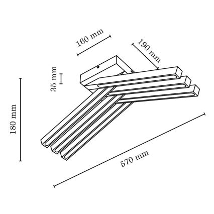 LED-pinnapealne laelamp LINUS 6xLED/4,5W/230V matt tamm