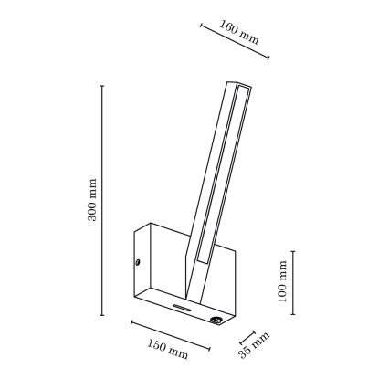 LED Seinavalgusti LINUS LED/3,75W/230V tamm - FSC sertifitseeritud