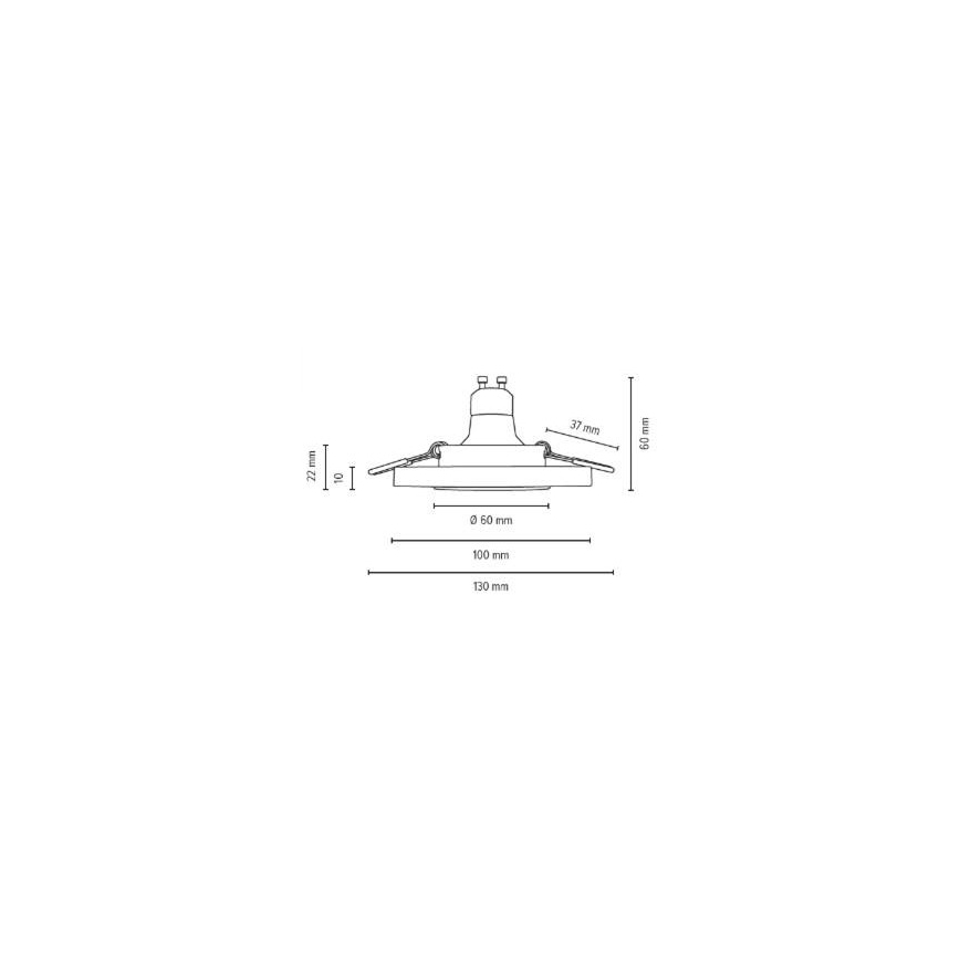 LED Süvistatav valgusti VITAR 1xGU10/5W/230V CRI 90 liivakivi