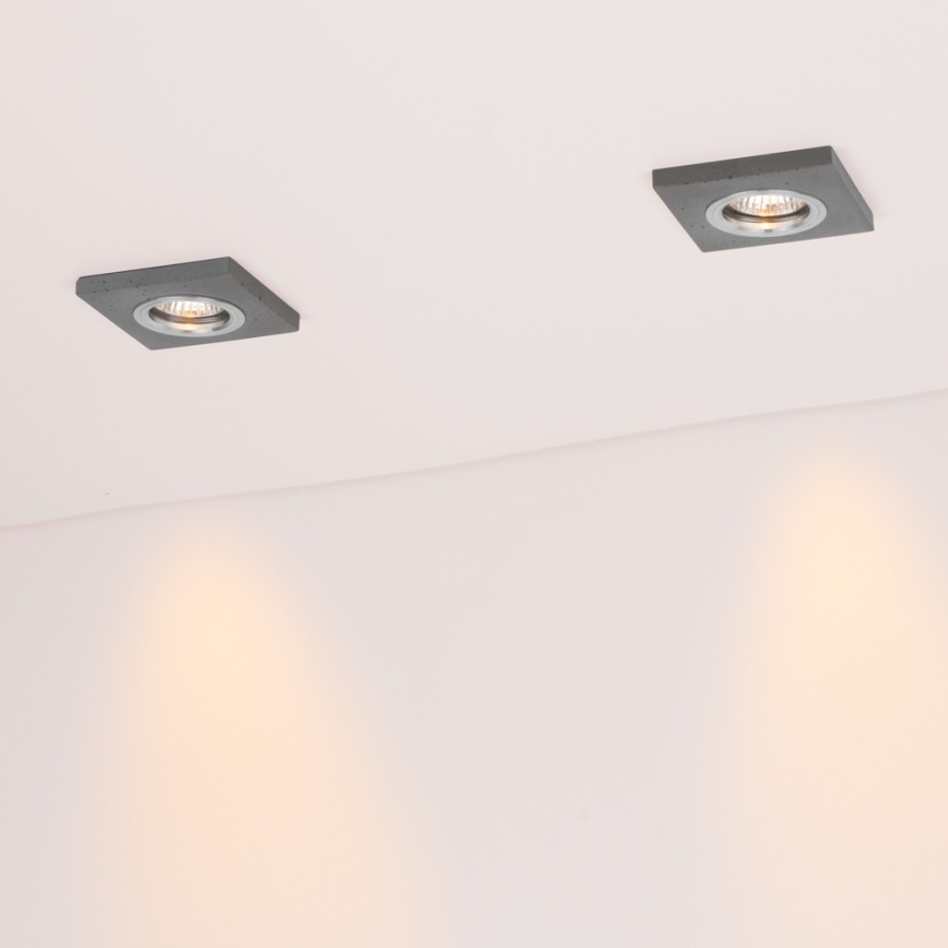 KOMPLEKT 3x LED Süvistatav valgusti VITAR 1xGU10/5W/230V CRI 90 betoon
