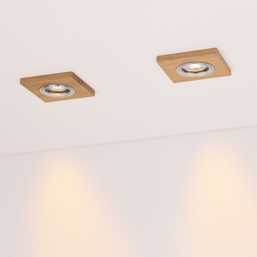 KOMPLEKT 3x LED Süvistatav valgusti VITAR 1xGU10/5W/230V CRI 90 tamm – FSC sertifitseeritud