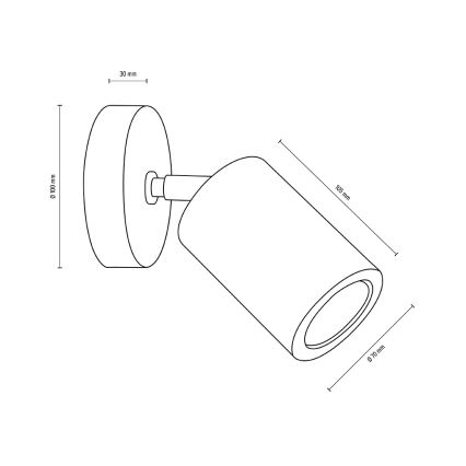 LED Kohtvalgusti seinale MATTI 1xGU10/5W/230V tamm