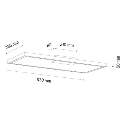 LED Hämardatav laevalgusti RAMME LED/34W/230V tamm – FSC sertifitseeritud