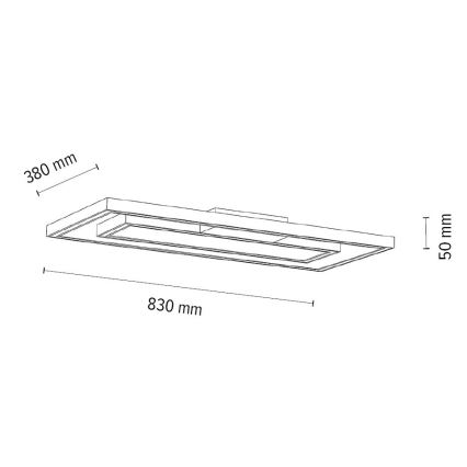 LED Hämardatav laevalgusti RAMME 2xLED/28,5W/230V tamm – FSC sertifitseeritud