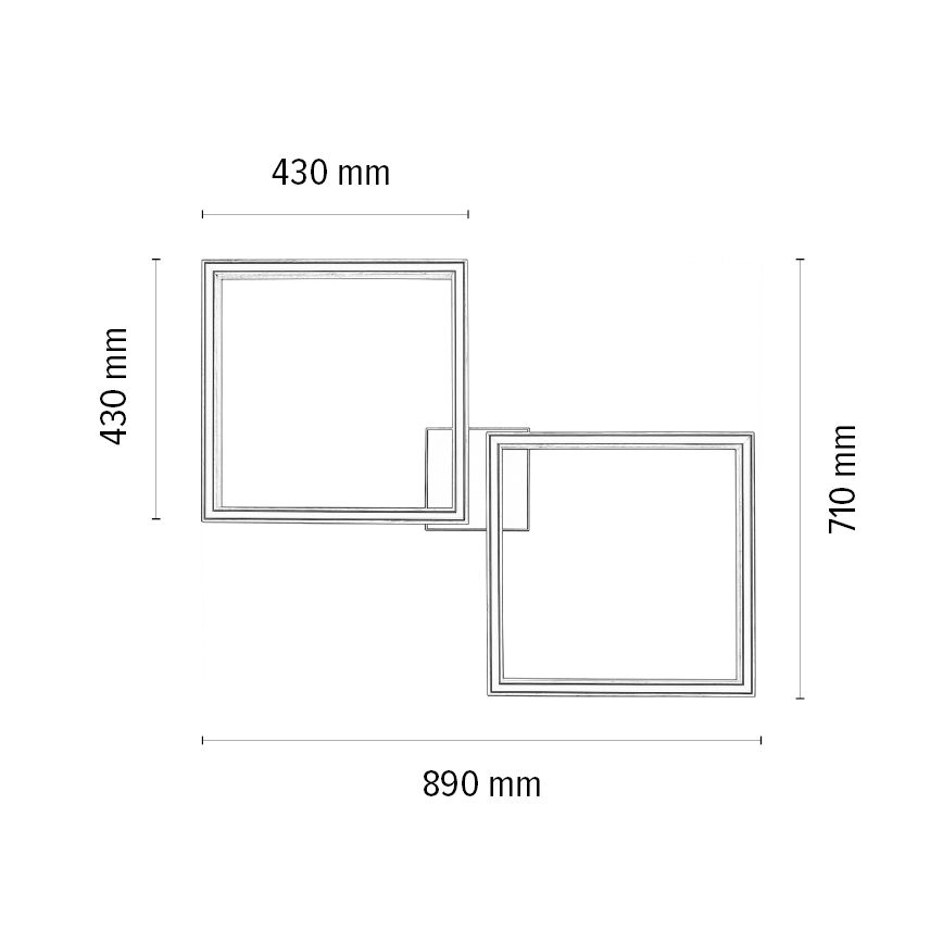 LED Hämardatav laevalgusti RAMME 2xLED/24W/230V tamm – FSC sertifitseeritud