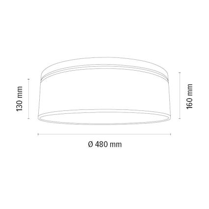 Laevalgusti BENITA 2xE27/25W/230V d. 48 cm kreemikas/tamm – FSC sertifitseeritud